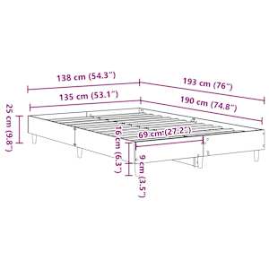 Rám postele bez matrace Artisan Dub 135x190 cm kompozitní dřevo - obrázek 10