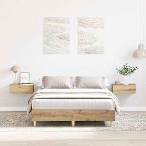 Rám postele bez matrace Artisan Dub 135x190 cm kompozitní dřevo - obrázek 1