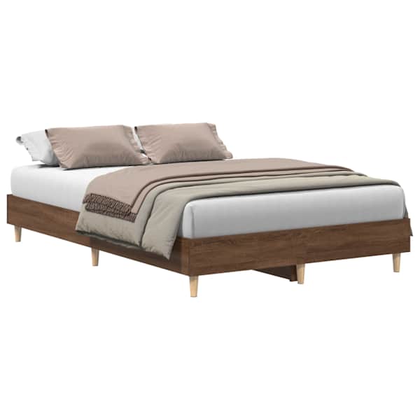 vidaXL voodiraam ilma madratsita, pruun tamm 120x190 cm, tehispuit