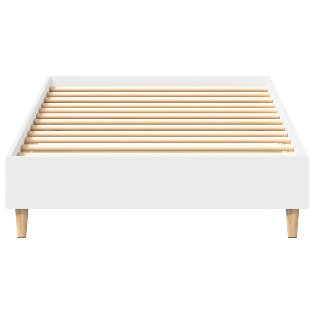 vidaXL Bedframe zonder matras 90x190 cm spaanplaat wit, foto 4