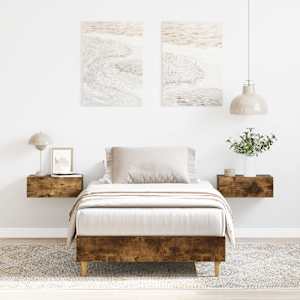 Rám postele bez matrace Kouřový dub 75x190cm Dřevěné konstrukce - obrázek 1