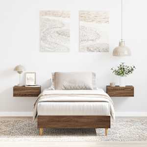 Rám postele bez matrace Hnědý dub 75x190 cm Dřevěné konstrukce - obrázek 1