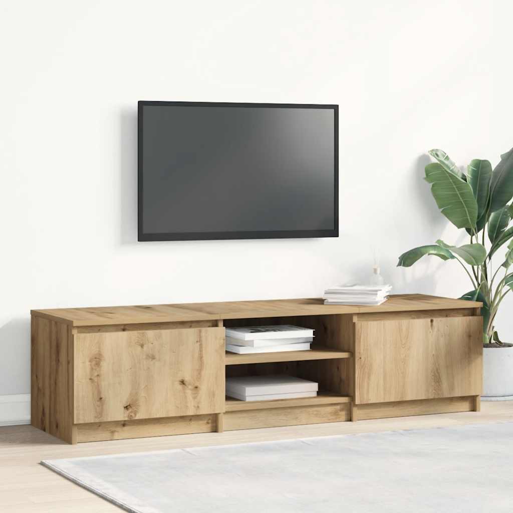 vidaXL Tv-meubel 140x40x36 cm bewerkt hout artisanaal eikenkleurig afbeelding