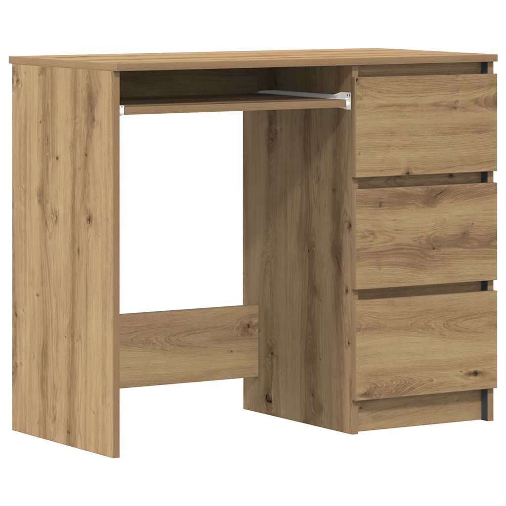 vidaXL Pisalna miza Artisan Oak 90x45x76 cm Izoblikovan les