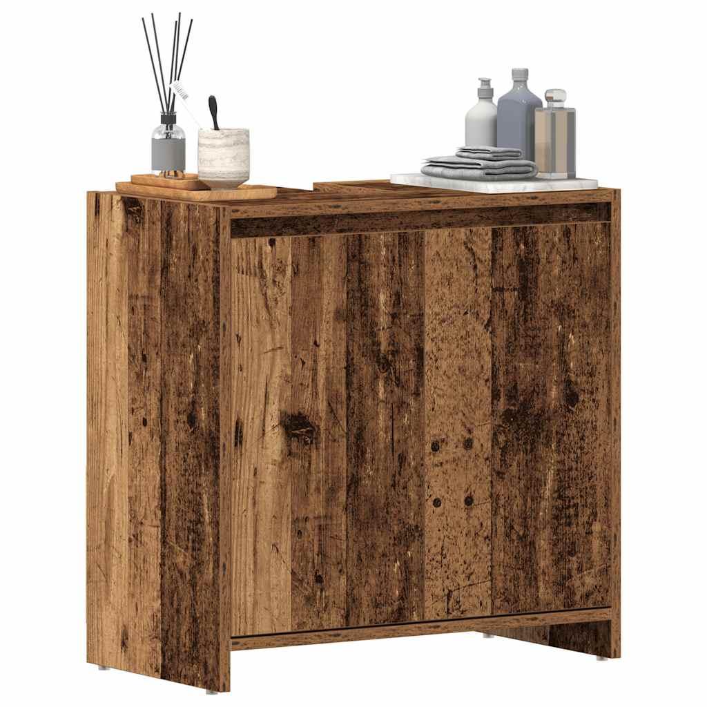 vidaXL Waschbeckenunterschrank Altholz-Optik 60x33x60 cm Holzwerkstoff