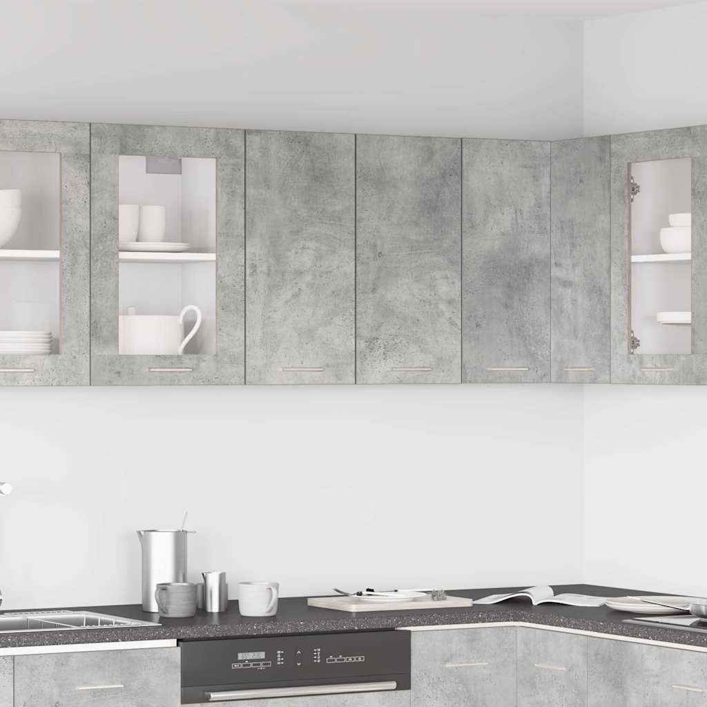 vidaXL Keukenbovenkast 60x31x60 cm spaanplaat betongrijs grijs, foto 2