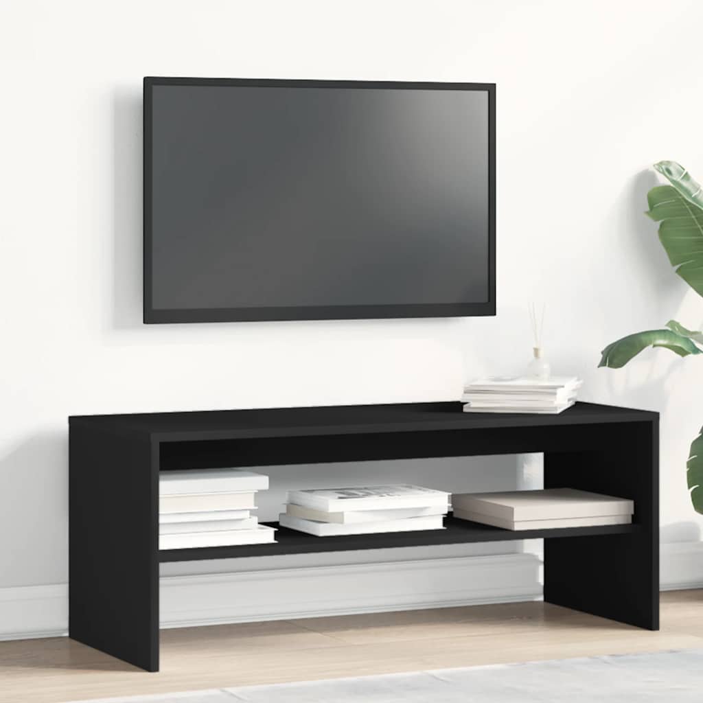 vidaXL fekete forgácslap TV-szekrény 100 x 40 x 40 cm