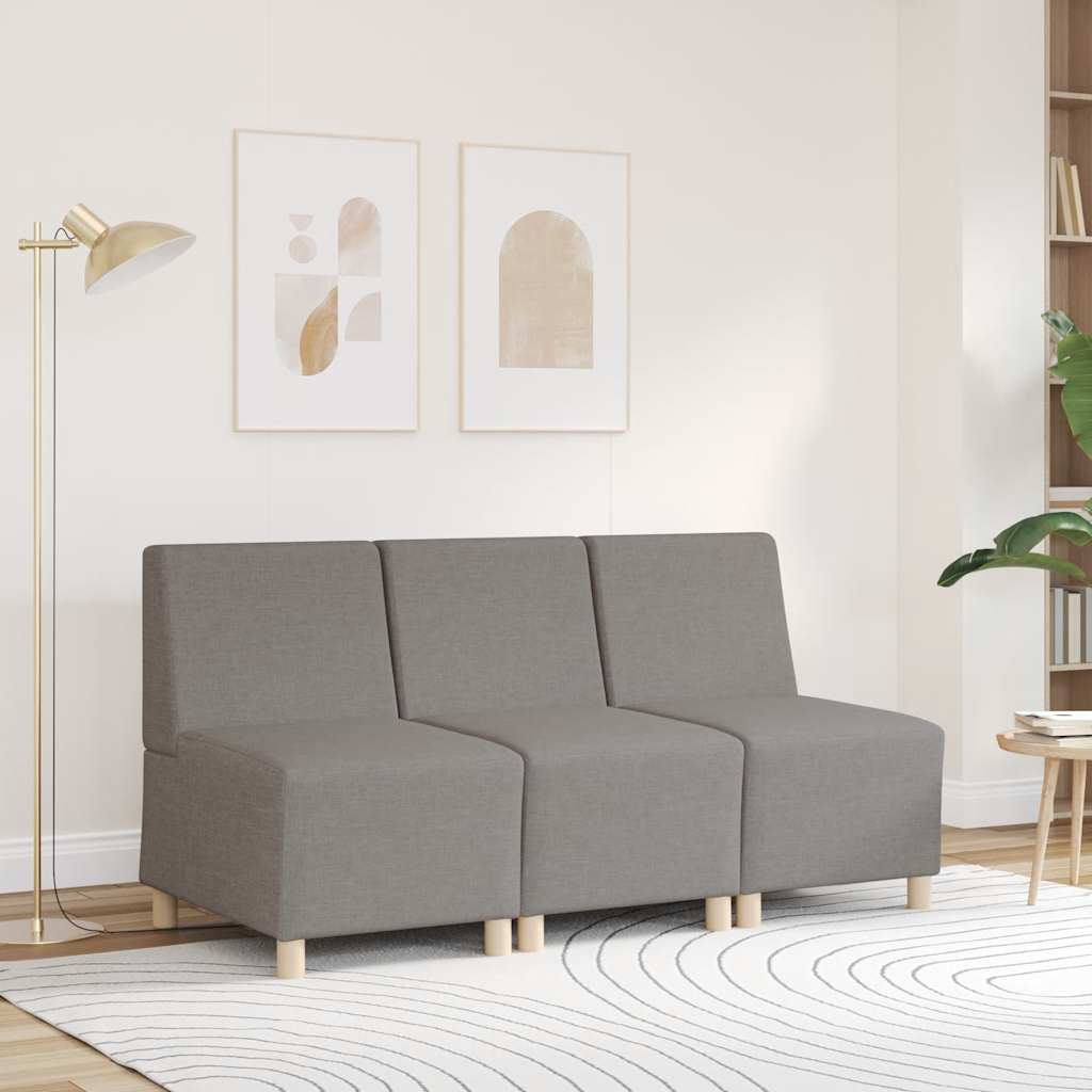 Thumbnail - vidaXL Modulares Sofa ohne Armlehnen Beige 55 cm Stoff