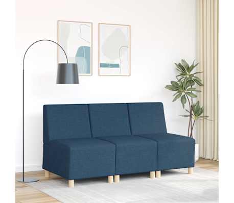 vidaXL Sof&aacute; modular sin brazos azul 55 cm tela