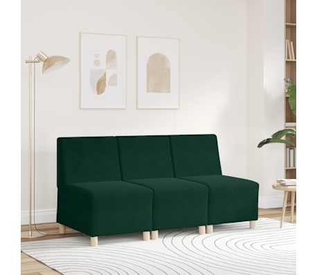 vidaXL Modularna sofa bez naslona za ruke tamnozelena 55 cm bar&scaron;unasta