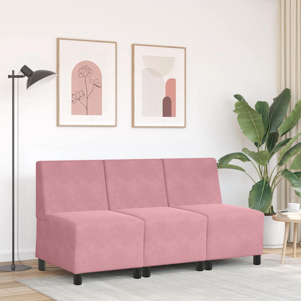Thumbnail - vidaXL Modulares Sofa ohne Armlehnen Rosa 55 cm Samt