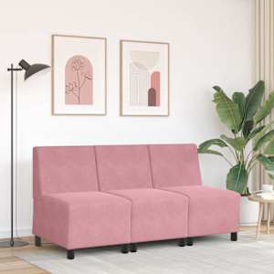 vidaXL Canapea Scaun fără brațe roz 55 cm catifea