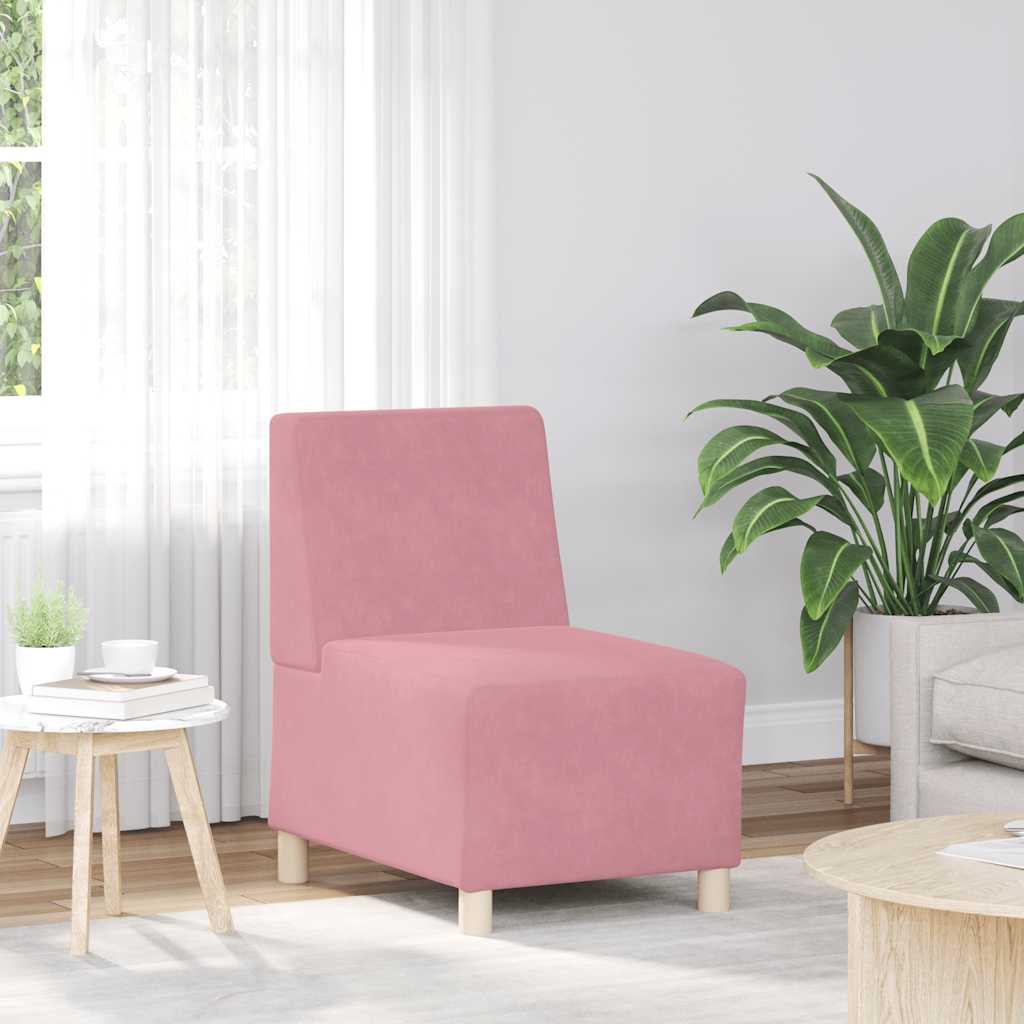 vidaXL Sessel Rosa 55 cm Samt