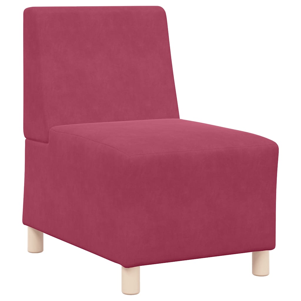 vidaXL Křeslo vínové 55 cm samet
