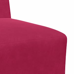 Modulární pohovka bez područek, vínově červená, 55 cm, samet - obrázek 7