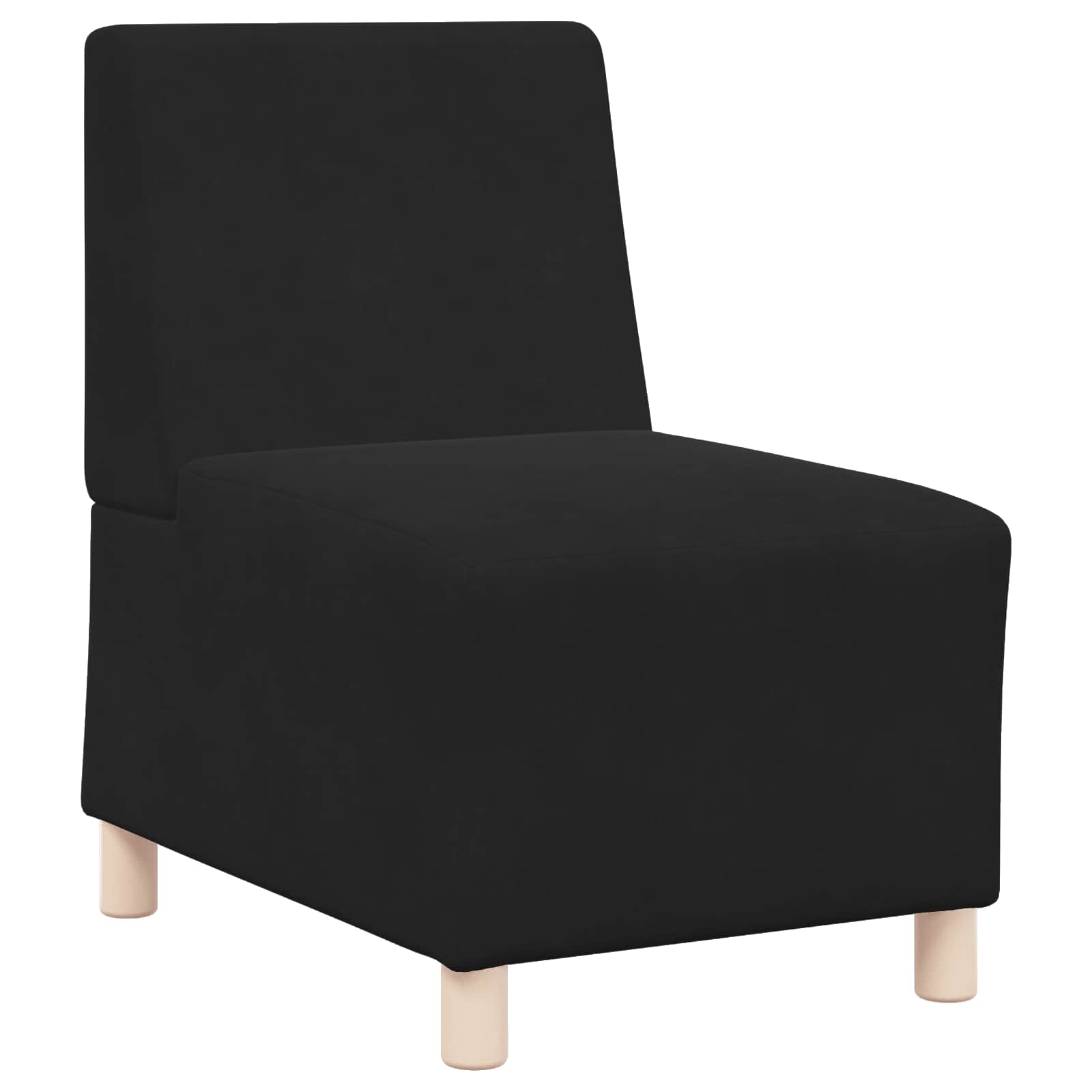 vidaXL | Modulares Armfreies Sofa | Schwarz 55 x 74 x 82 cm Samt