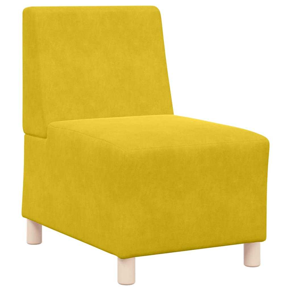 vidaXL Křeslo žluté 55 cm samet