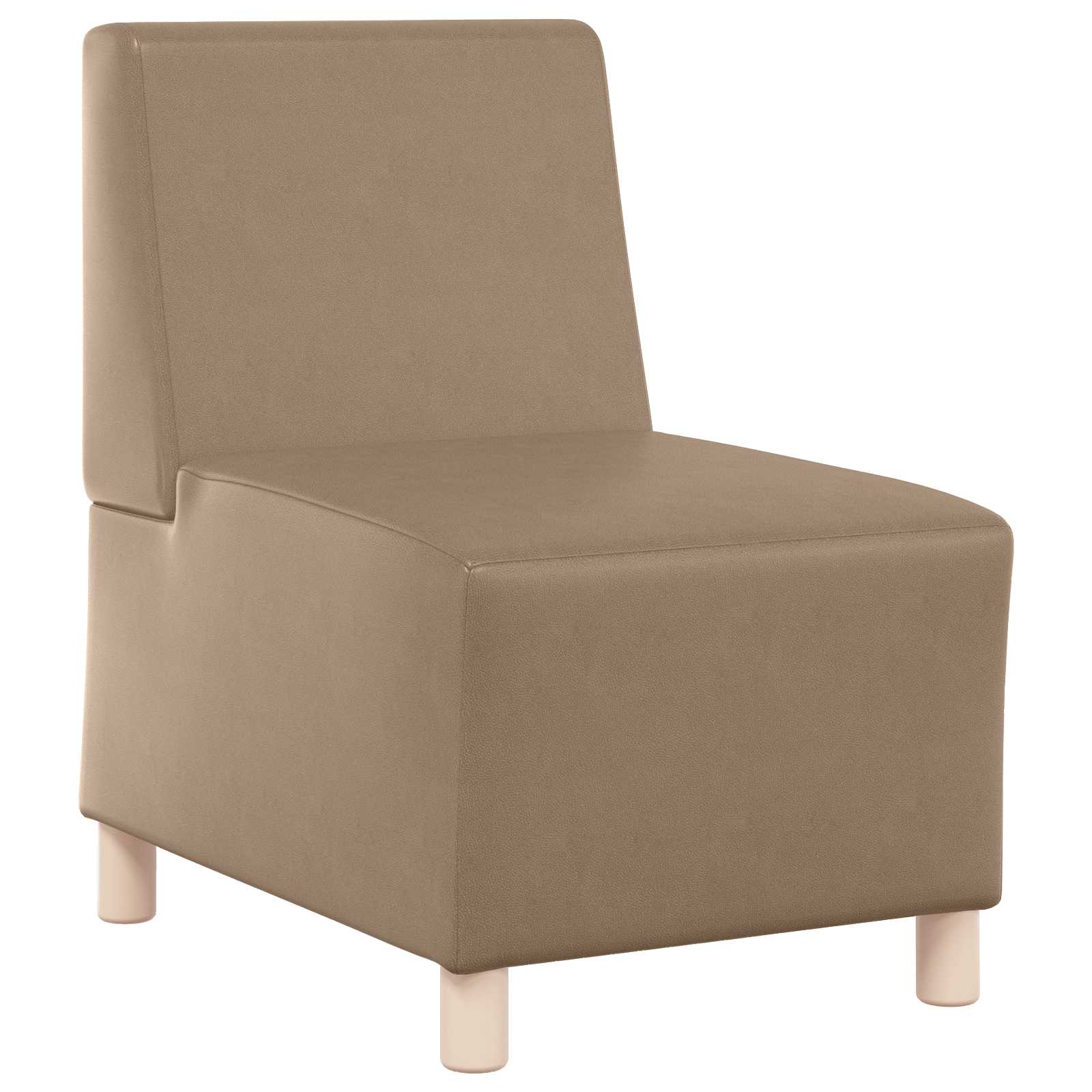 vidaXL | Modulares Armfreies Sofa | Cappuccino 55 x 74 x 82 cm Kunstleder
