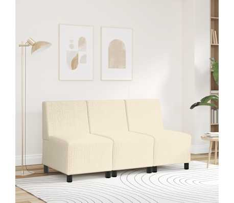 vidaXL | Modulares Armfreies Sofa | Creme 55 x 74 x 82 cm Cordstoff