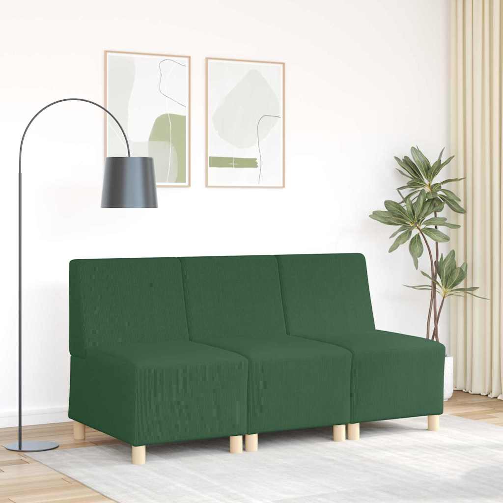 vidaXL Modulaire Bankeenheid Armlos Jungle groen 55 x 74 x 82 cm