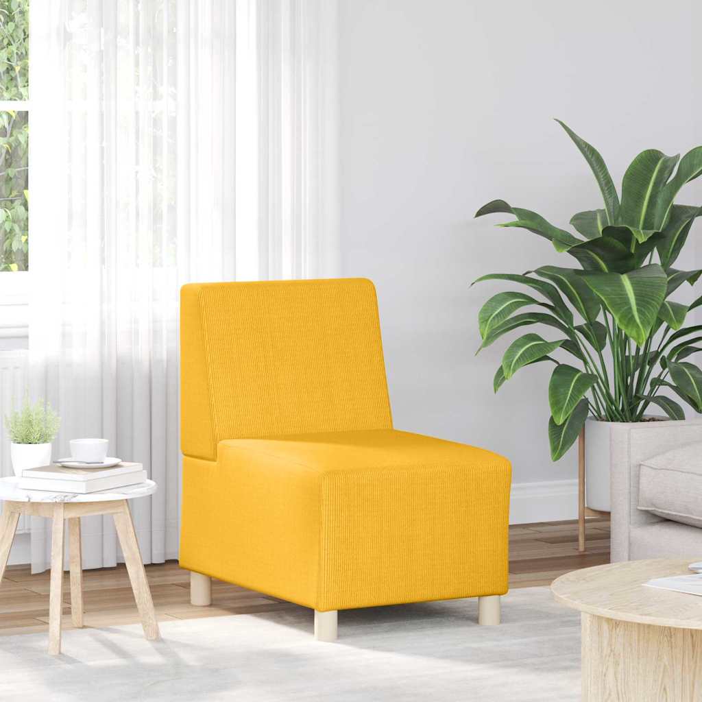 Diivanipink Helekollane 55 x 74 x 82 cm Kordurori kangas