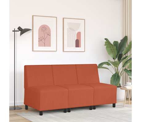 vidaXL | Modulares Armfreies Sofa | Orange 55 x 74 x 82 cm Cordstoff