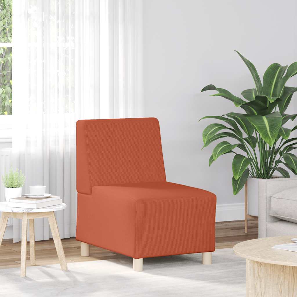 vidaXL Sessel Rot Orange 55 cm Cordstoff