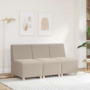 vidaXL Modułowa sofa bez podłokietnik&oacute;w, jasnoszara, 55 cm, kręcona, tkanina przypominająca wełnę