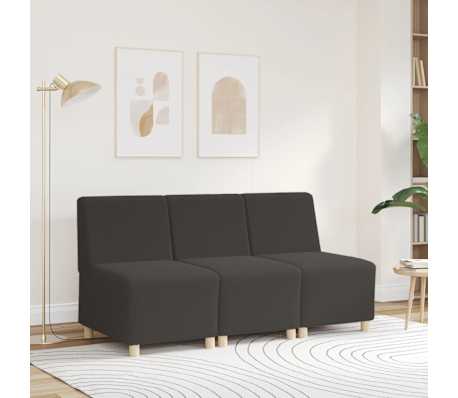 vidaXL Modularna sofa bez naslona za ruke tamno siva 55 cm kovrčava tkanina imitacija vune