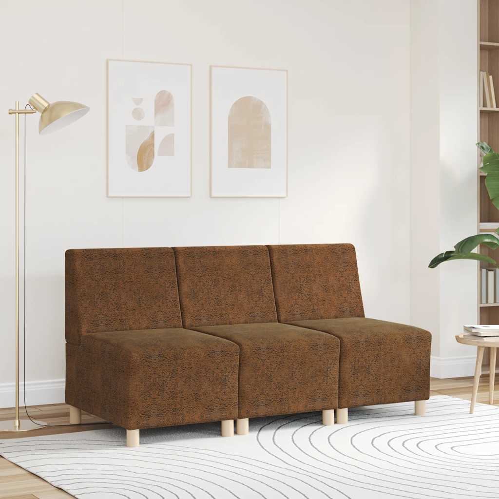 Thumbnail - vidaXL Sessel Braun 55 cm Wildleder-Optik