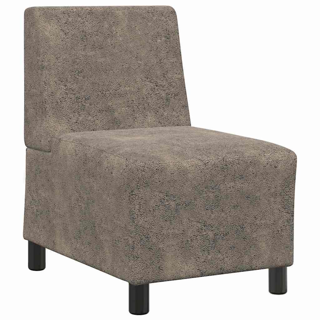 Thumbnail - vidaXL Modulares Sofa ohne Armlehnen Dunkelgrau 55 cm Wildlederimitat