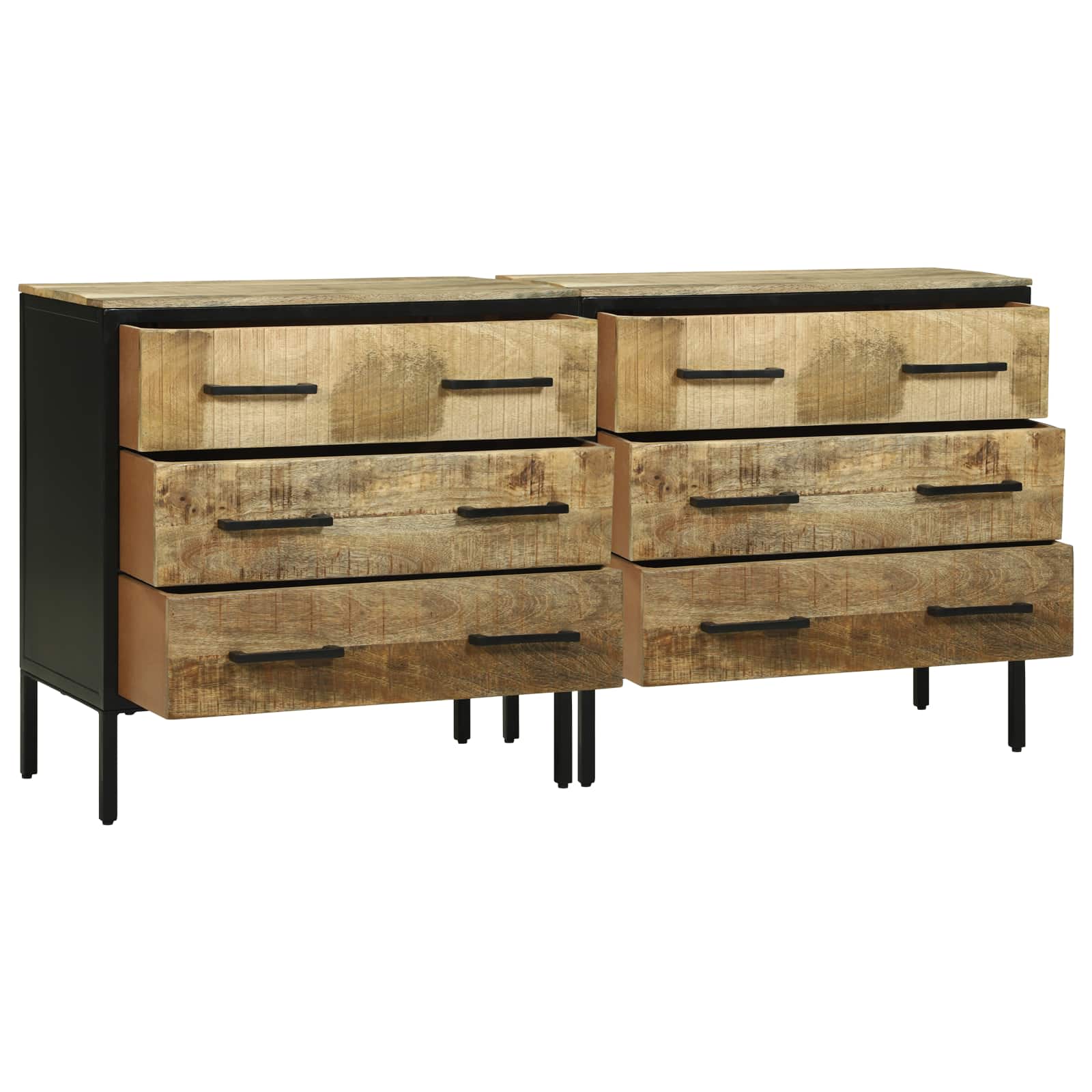 Dressoirs 70 x 35 x 70 cm Bruin Massief ruw mangohout image 2