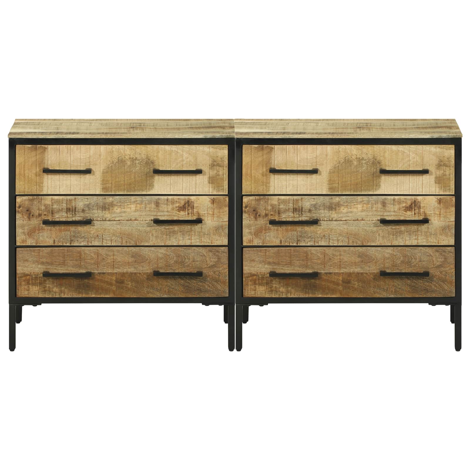Dressoirs 70 x 35 x 70 cm Bruin Massief ruw mangohout image 4