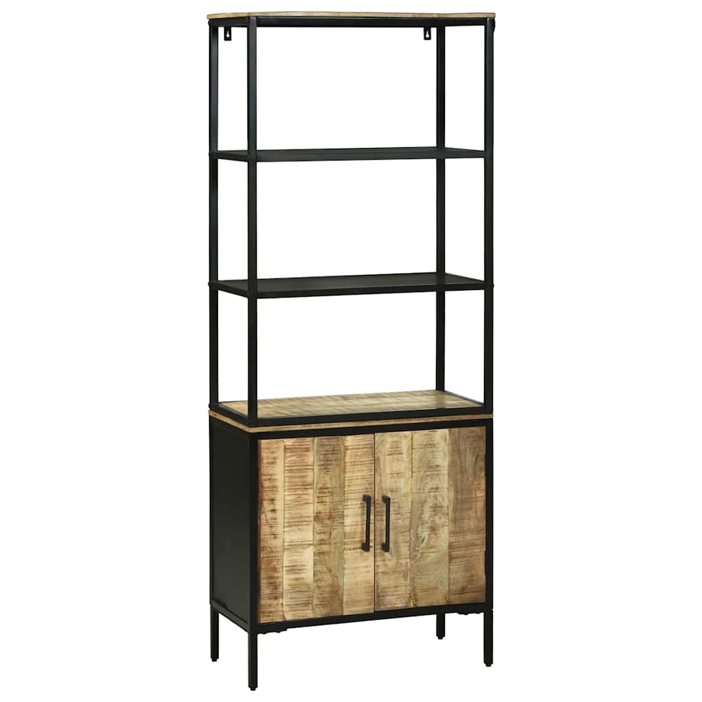 vidaXL Hoge kast 70x35x180 cm massief ruw mangohout