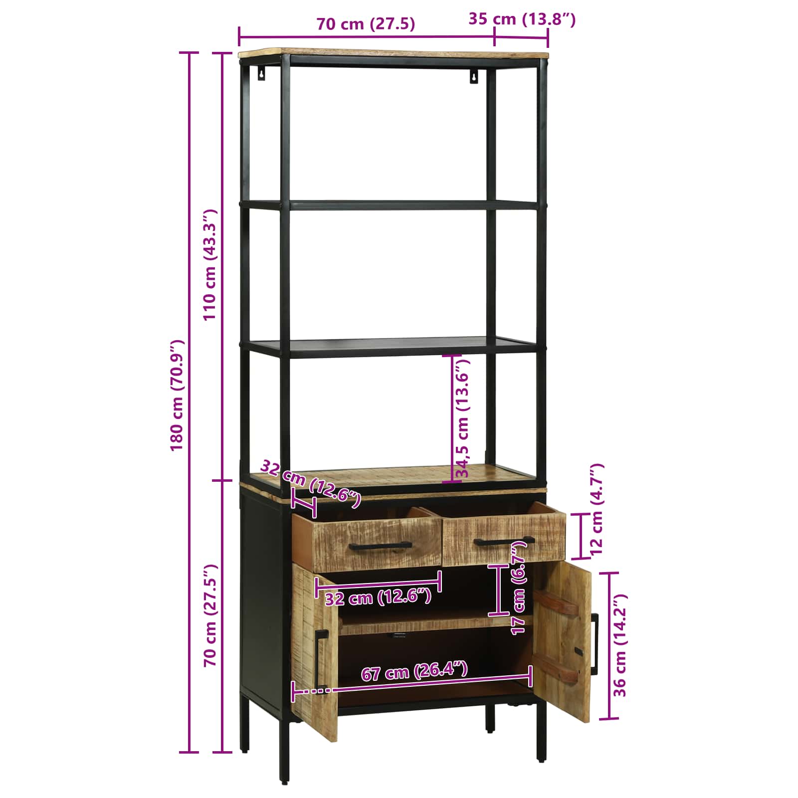 Highboard size guide