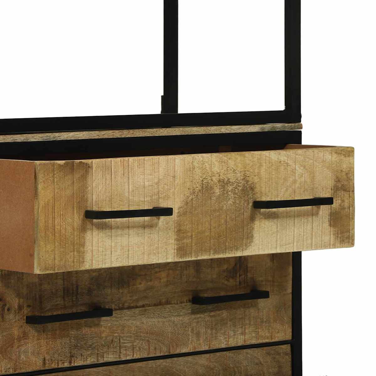 Highboard med skuffe Brun 70 x 35 x 180 cm Massivt mangotræ - Billede 9