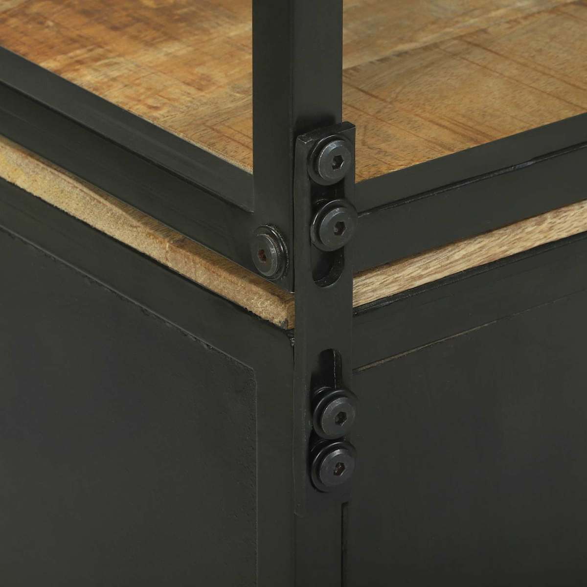 Highboard med skuffe Brun 70 x 35 x 180 cm Massivt mangotræ - Billede 10