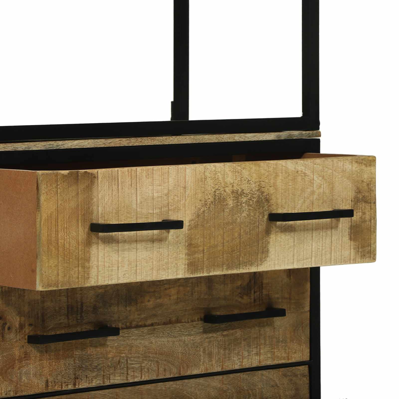 Hoge kast met lade Bruin 70 x 35 x 180 cm Massief Mango Hout image 9