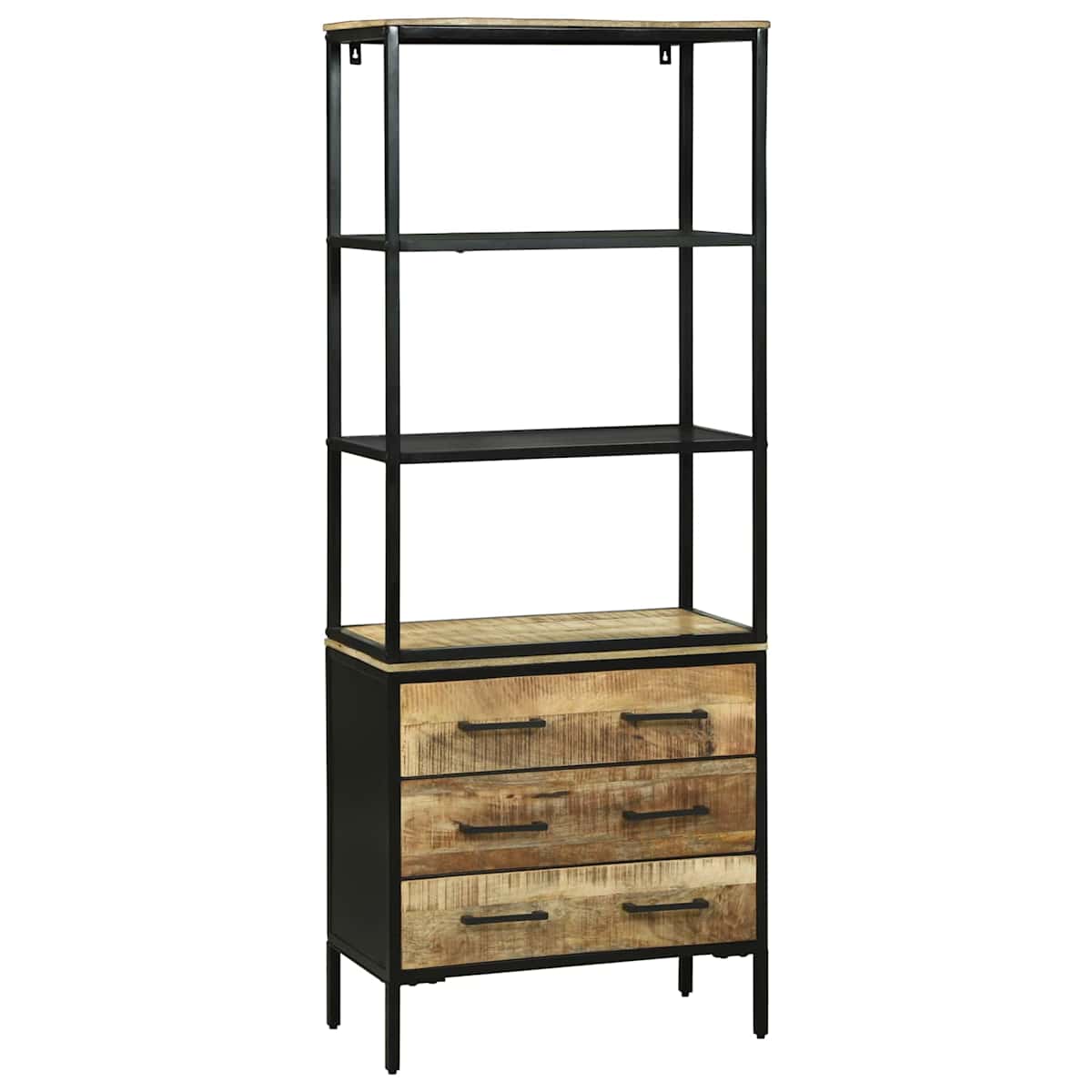 Highboard med skuffe Brun 70 x 35 x 180 cm Massivt mangotræ - Billede 3