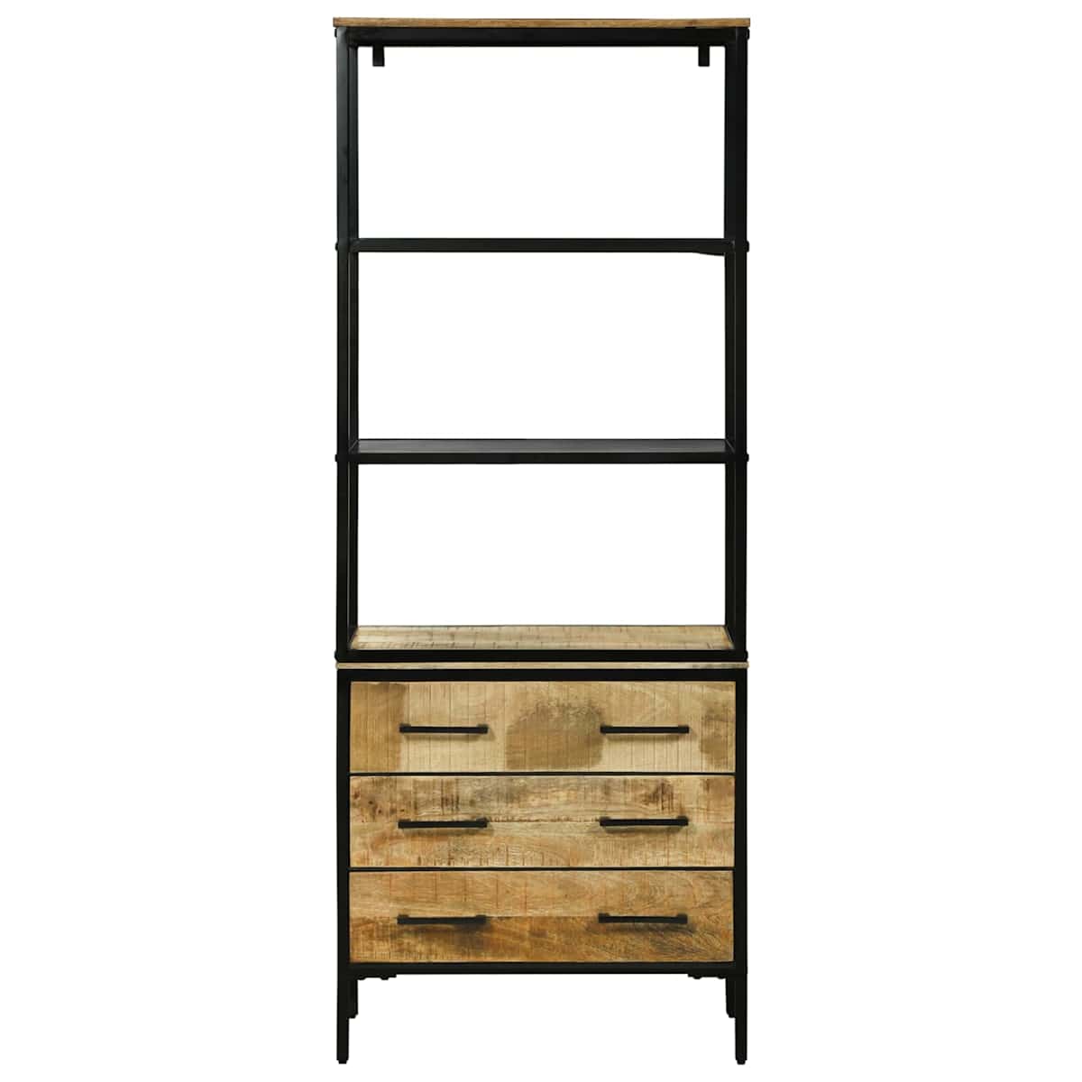 Highboard med skuffe Brun 70 x 35 x 180 cm Massivt mangotræ - Billede 5