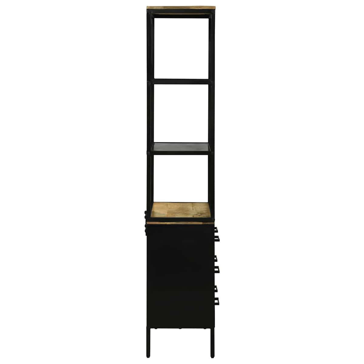 Highboard med skuffe Brun 70 x 35 x 180 cm Massivt mangotræ - Billede 6