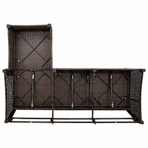 Vrtna sedežna garnitura 3-delna z blazinami L rjav poli ratan - slika 9