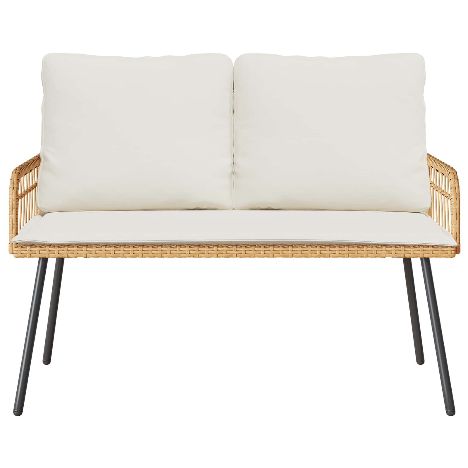 Thumbnail - vidaXL Garten Essgruppe mit Kissen 2 pcs Natur Poly-Rattan