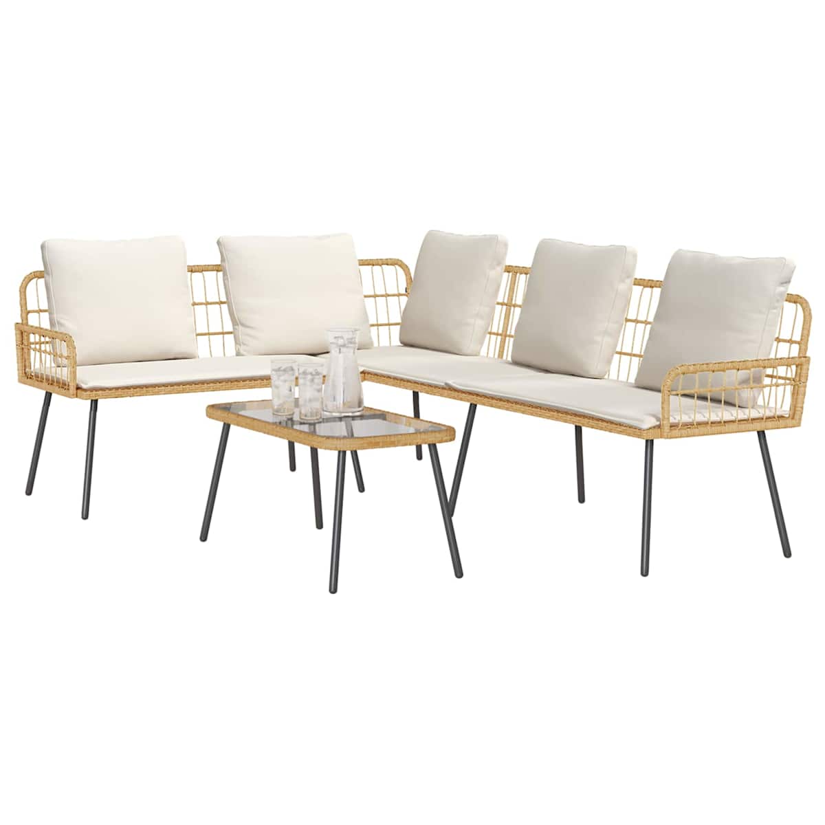 Havesofa Sæt 2 stk. polyrattan - Billede 3