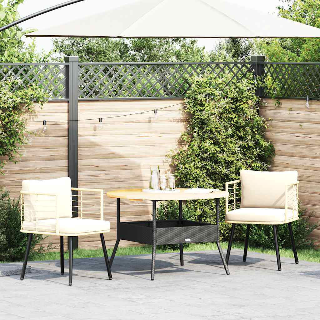 Thumbnail - vidaXL Gartenstühle 2 Stk. mit Kissen Natur Poly Rattan