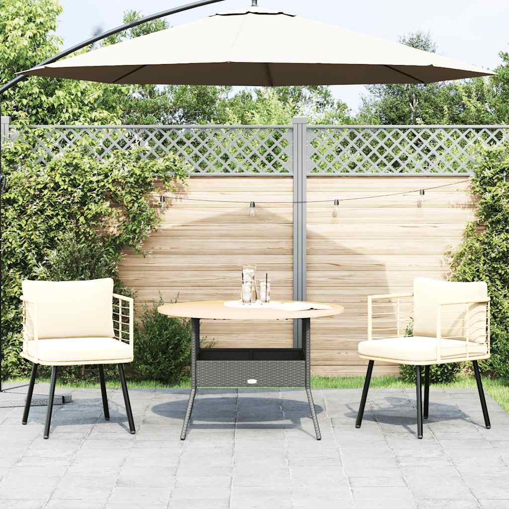 Thumbnail - vidaXL Gartenstühle 2 Stk. mit Kissen Natur Poly Rattan