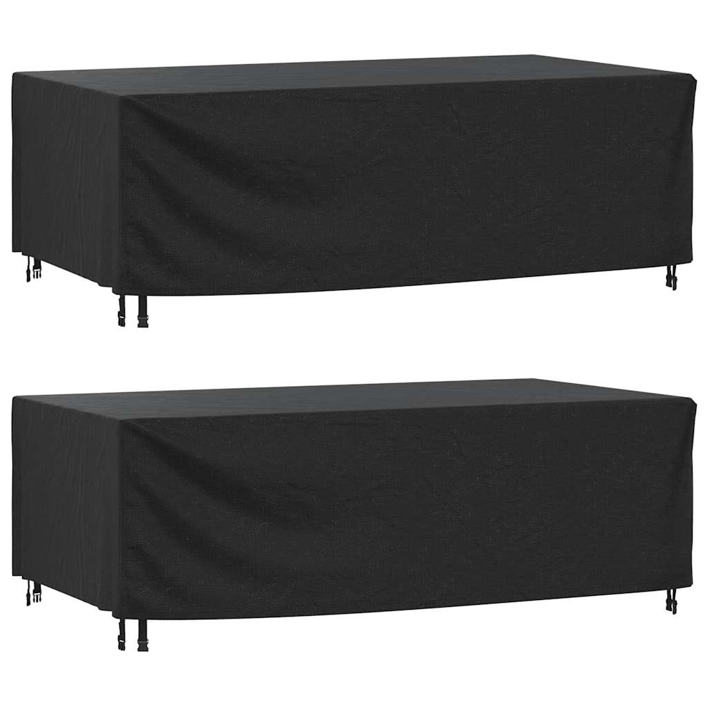 vidaXL Huse mobilier grădină 2 buc negru 229x113x73cm impermeabil 420D