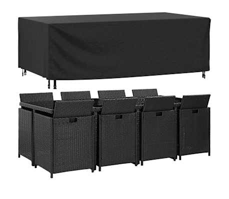vidaXL Tuinmeubelhoezen 2 st waterdicht 420D 229x113x73 cm zwart