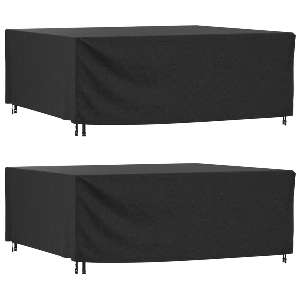 vidaXL Huse mobilier grădină 2 buc negru 250x210x90cm impermeabil 420D