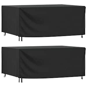 Plachty na zahradní nábytek 2 ks černé 225x143x90cm nepromokavé - obrázek 1